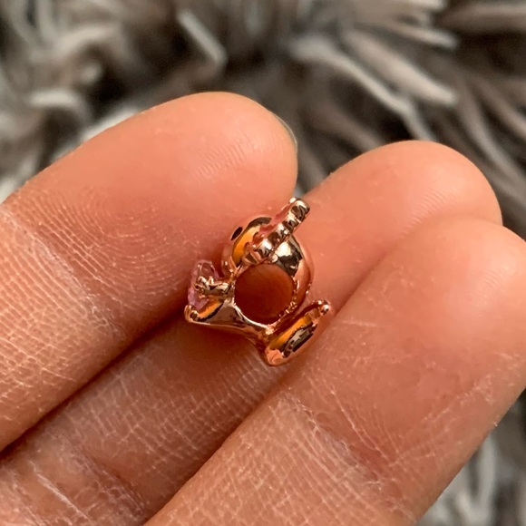 NWOT Mexican Axolotl Embraces Heart Gemstone Bead Charm Sterling Silver 925 - Picture 8 of 11